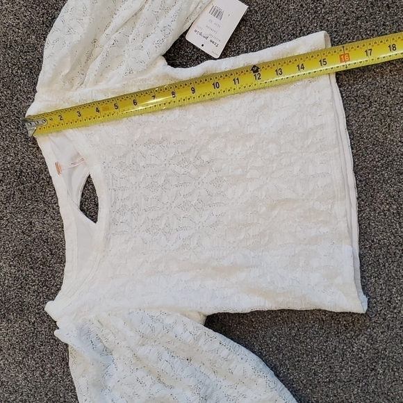 NWT Free People Y2K  Round Neck Long Puff Sleeve Top blouse tee - Picture 5 of 12